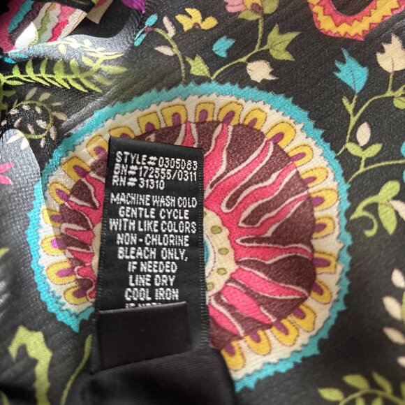 AGB Dress | Black with colorful floral design | Size 12 - Picture 3 of 4